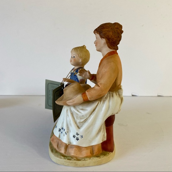 VTG 1985 Homco Home Interiors Denim Days Danny's Mom Bisque Figurine w/Tag 1511 - Picture 7 of 10